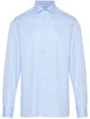 Borrelli Men's Cotton French-cuff Dress Shirt In Blue
