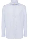 Borrelli Cotton Shirt In Sky Blue