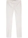 Borrelli Mid-rise Cotton Chino Trousers In White