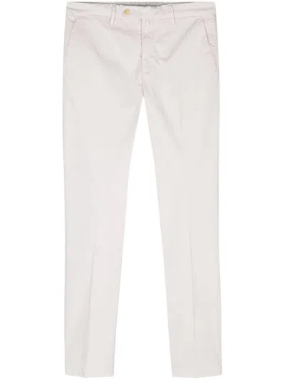 Borrelli Mid-rise Cotton Chino Trousers In White