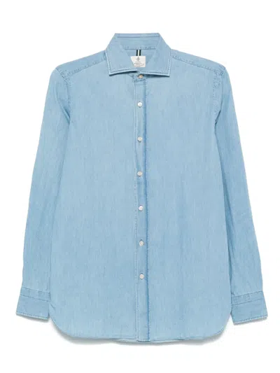 Borrelli Denim Shirt In Blue