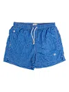 Borrelli Floral-pattern Drawstring Swim Shorts In Blue