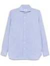 Borrelli Gingham-pattern Shirt In Blue