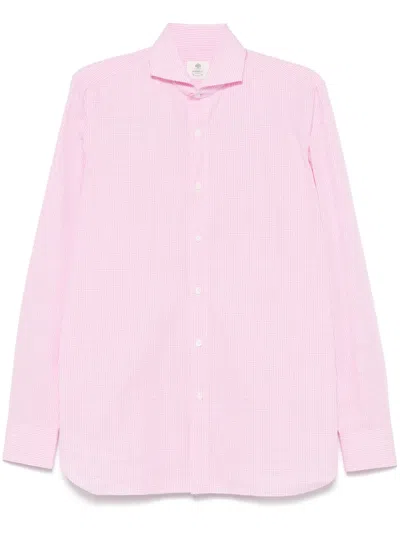 Borrelli Gingham-pattern Shirt In Pink