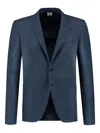 Borrelli Houndstooth Blazer In 蓝色