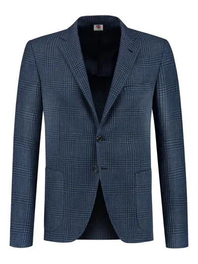 Borrelli Houndstooth Blazer In 蓝色