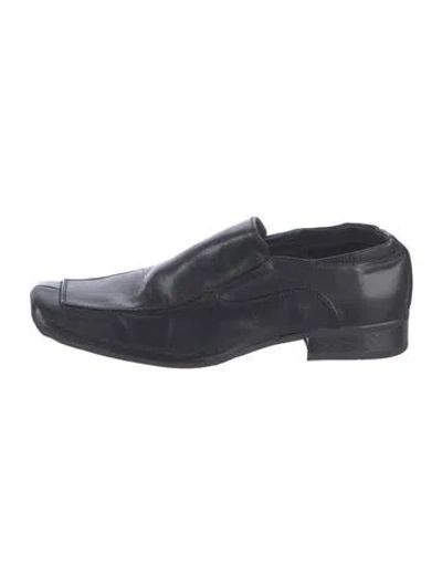 Pre-owned Borrelli Leather Loafers In Black