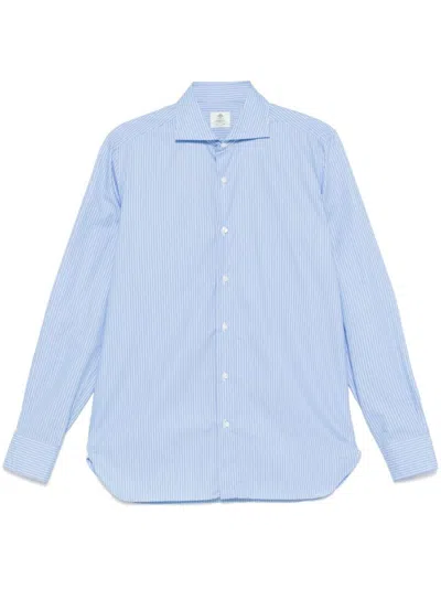 BORRELLI LIGHT BLUE LOGO SHIRT