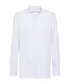 Borrelli Striped Long-sleeve Cotton Shirt In White