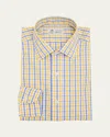 Borrelli Men's Cotton Check Dress Shirt In 02-yellowblue
