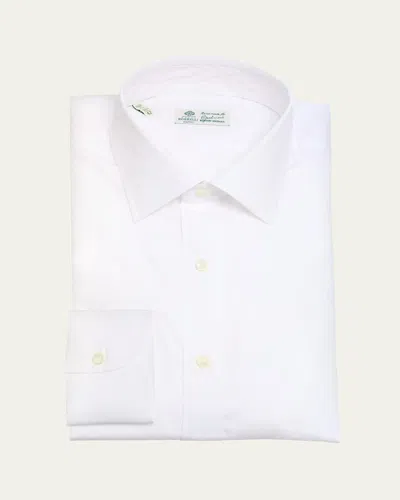 Borrelli Men's Cotton Dress Shirt In White
