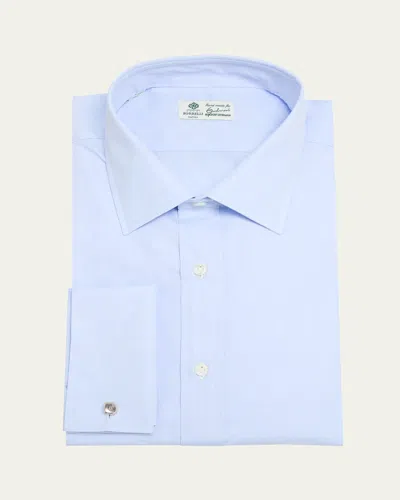 BORRELLI MEN'S COTTON FRENCH-CUFF DRESS SHIRT