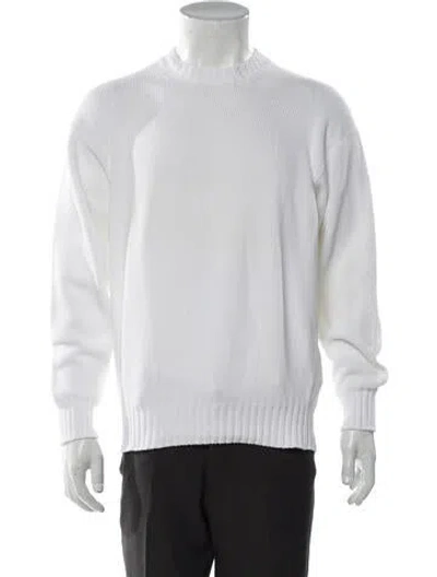 Pre-owned Borrelli Mock Neck Long Sleeve Pullover In White