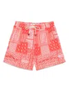 Borrelli Patchwork-print Swim Shorts In Red