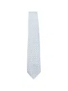 Borrelli Slim Patterned Tie Pointed Tip Design In Gray