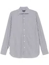 Borrelli Pinstriped Shirt In Grey