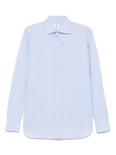 Borrelli Poplin Shirt In Blue