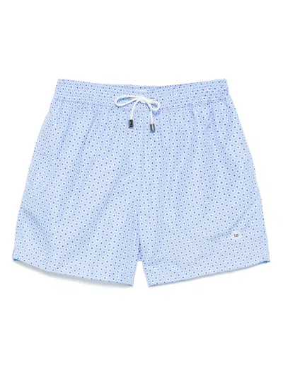 Borrelli Printed Swim Shorts In Blue