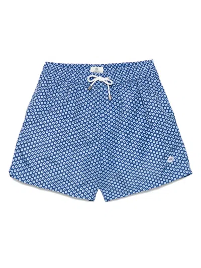 Borrelli Printed Swim Shorts In Blue