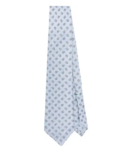 Borrelli Silk Blend Tie In Blue