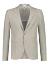 Borrelli Single-breasted Blazer In Neutrals