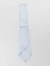 Borrelli Slim Patterned Tie Pointed Tip Design In Blue