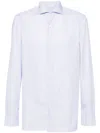 Borrelli Striped Long-sleeve Cotton Shirt In Blue