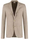 Borrelli Striped Blazer In Neutrals