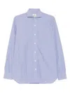 Borrelli Gingham-pattern Shirt In Blue