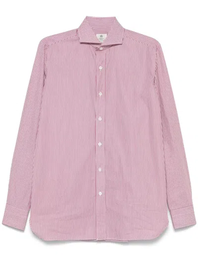 Borrelli Striped Shirt In Red