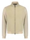 Borrelli Suede Bomber Jacket In Neutrals