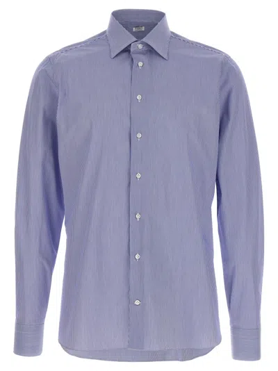 BORRIELLO NAPOLI BLUE STRIPED SHIRT