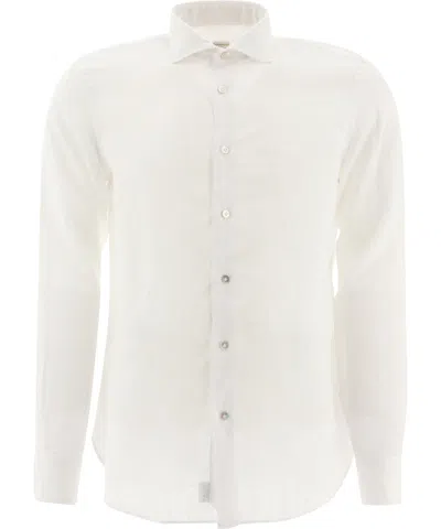Borriello Classic Linen Shirt Shirts In White