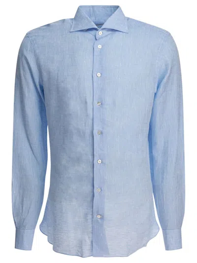 Borriello Napoli Borriello Classic Long Sleeve Shirt In Blue