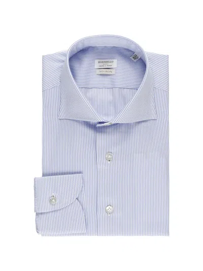Borriello Napoli Basic Striped Shirt In Blue