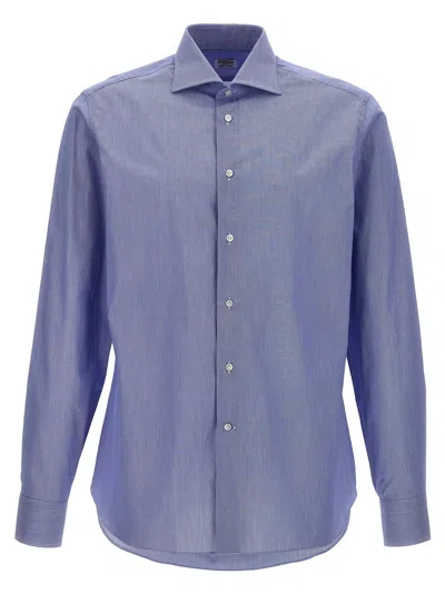 Borriello Napoli Borriello Cotton Oxford Shirt In Blue