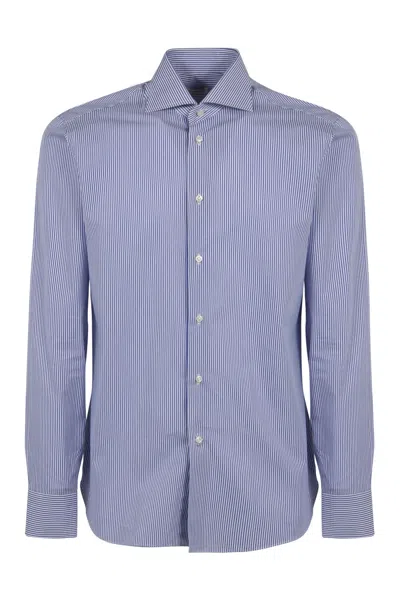 Borriello Napoli Borriello Cotton Poplin Shirt In Blue