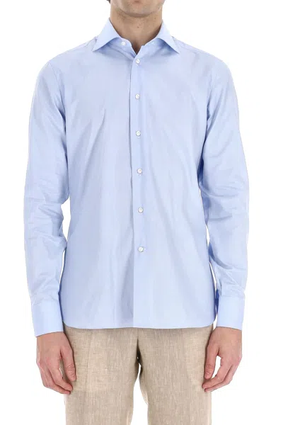 Borriello Napoli Borriello Mini Men's Shirt For Spring 2025 In Blue