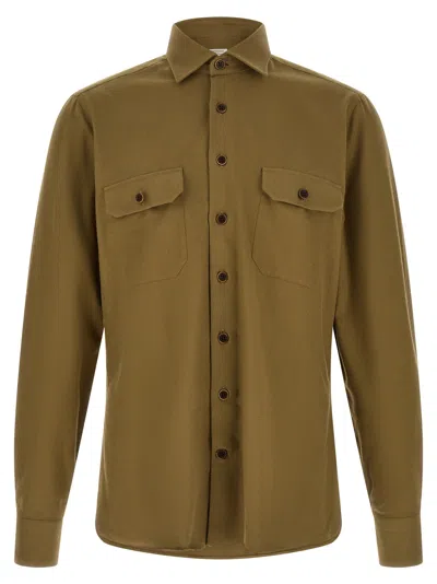 Borriello Napoli Paul Cotton Shirt In Blue