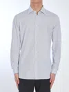 Borriello Napoli Striped Long-sleeved Shirt In Blue