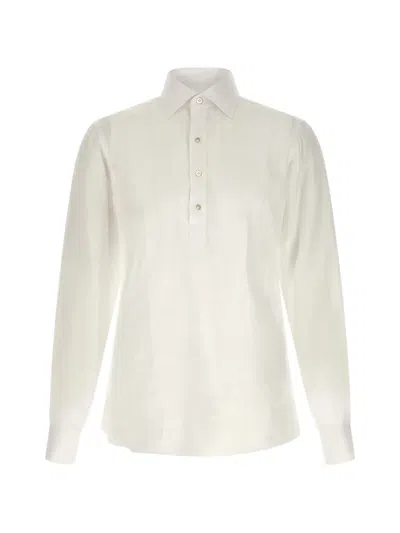 Borriello Napoli Button-placket Shirt In Neutral