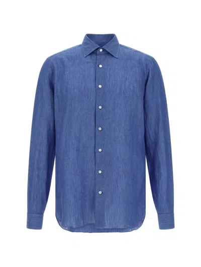 Borriello Napoli Borriello Linen Shirt In Blue