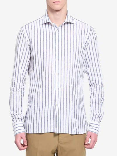 Borriello Napoli Borriello Striped Marechiaro Shirt In Cotton In White