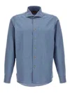 Borriello Napoli Borriello Chambray Shirt In Light Blue