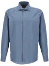 Borriello Napoli Borriello Chambray Shirt In Blue