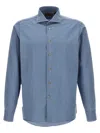 Borriello Napoli Borriello Chambray Shirt In Blue