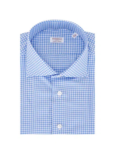 Borriello Napoli Checked Shirt In Blue