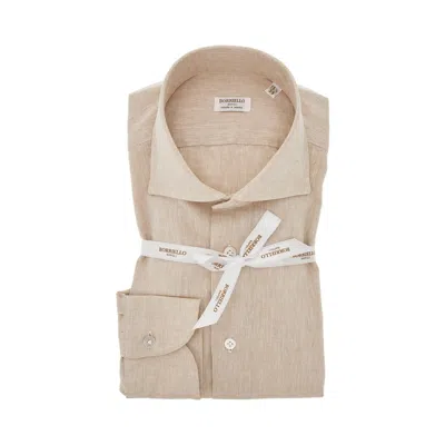 Borriello Napoli Cotton And Linen Shirt In Beige