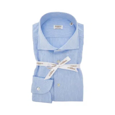 Borriello Napoli Cotton And Linen Shirt In Blue
