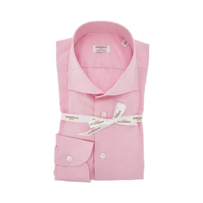 Borriello Napoli Cotton And Linen Tailored Shirt In Pink